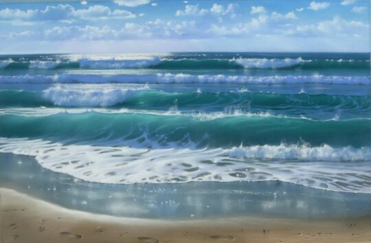 Anglet, marée descendante aux Sables d'or — 57x77
790€