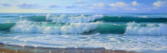 Anglet, marée montante aux Sables d'or — 28x73
550€