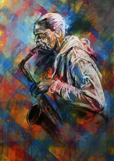Le Saxophoniste — 70x50 cm