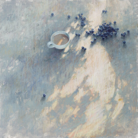 Blueberry. Sunny latte — 100x100cm