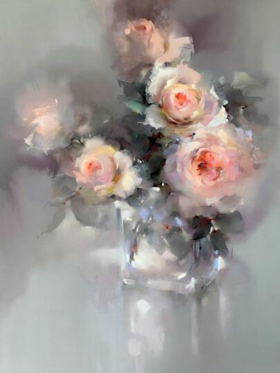 Roses en verre — 50x70cm